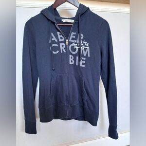 Abercrombie & Fitch Women's Logo Full-Zip Hoodie Sweatshirt Size M
